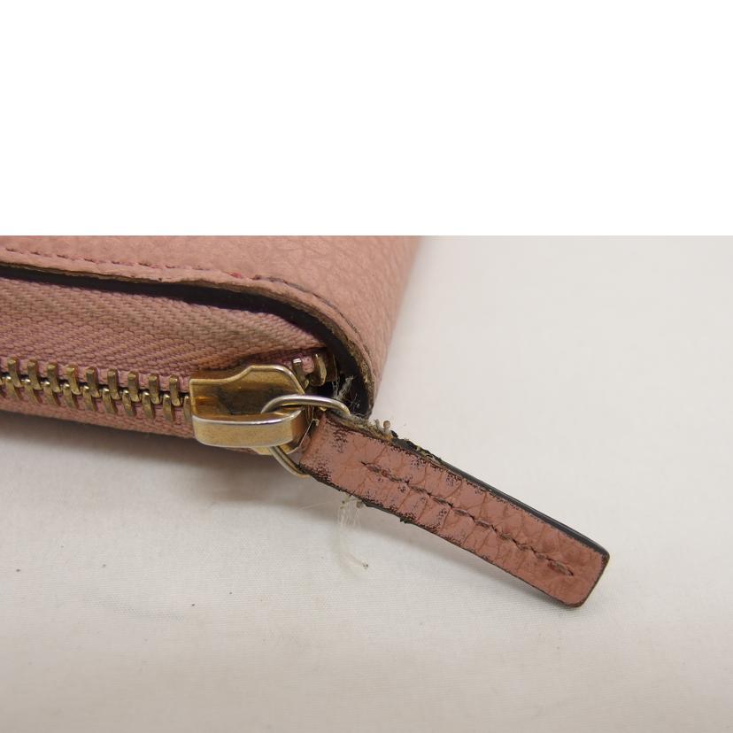 ＧＵＣＣＩ グッチ/インターロッキングＧ／ラウンドファスナー長財布／ピンク/4493･47//2067/Bランク/04