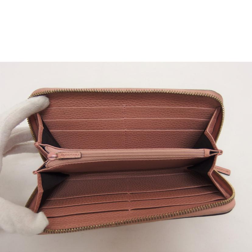 ＧＵＣＣＩ グッチ/インターロッキングＧ／ラウンドファスナー長財布／ピンク/4493･47//2067/Bランク/04
