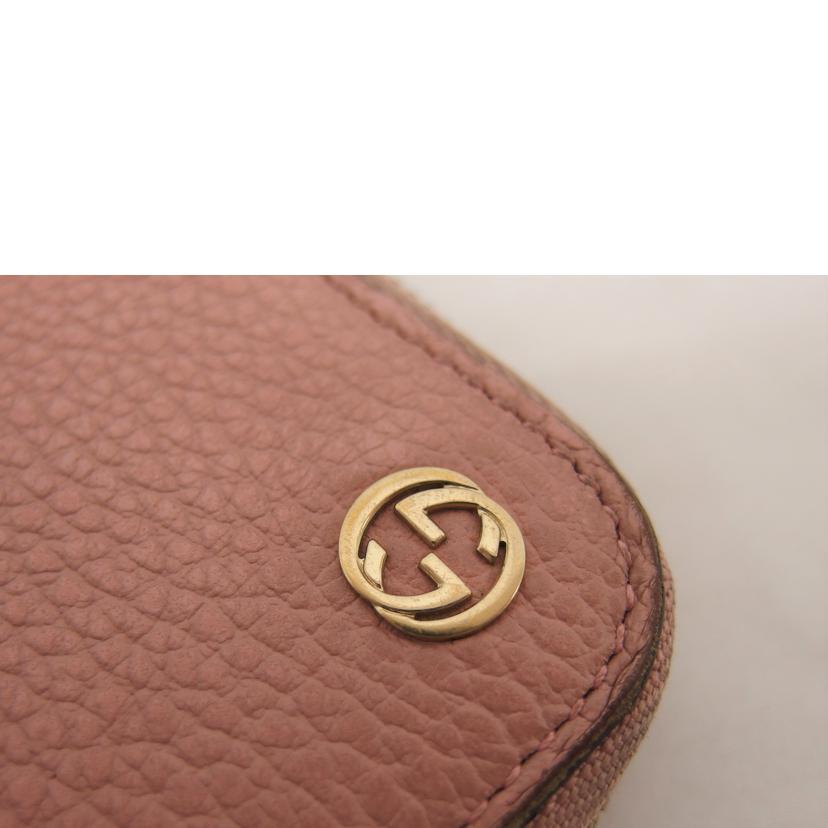 ＧＵＣＣＩ グッチ/インターロッキングＧ／ラウンドファスナー長財布／ピンク/4493･47//2067/Bランク/04
