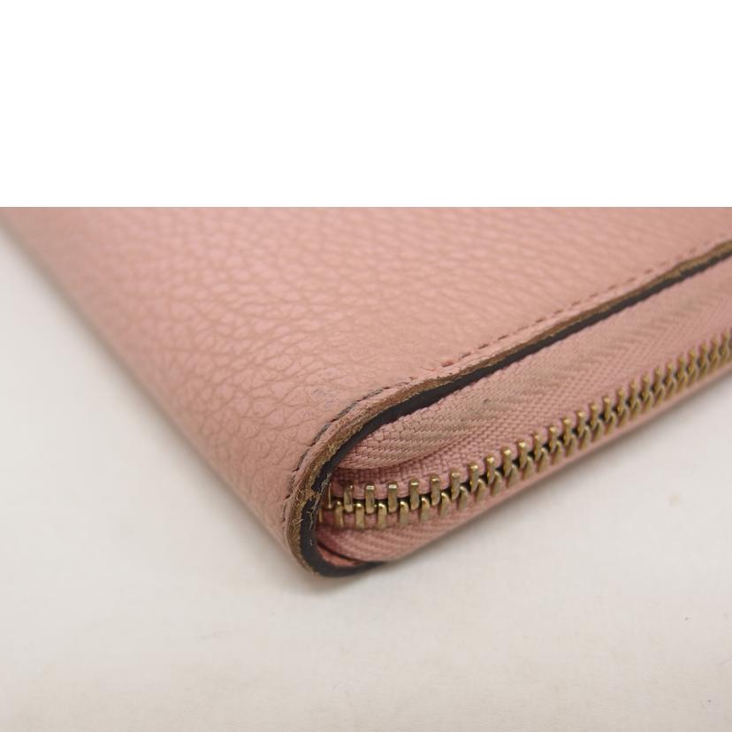 ＧＵＣＣＩ グッチ/インターロッキングＧ／ラウンドファスナー長財布／ピンク/4493･47//2067/Bランク/04