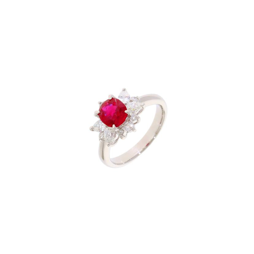 /◎　Ｐｔ９００ルビーダイヤリング１．３２／Ｄ０．５８ｃｔ//Aランク/75