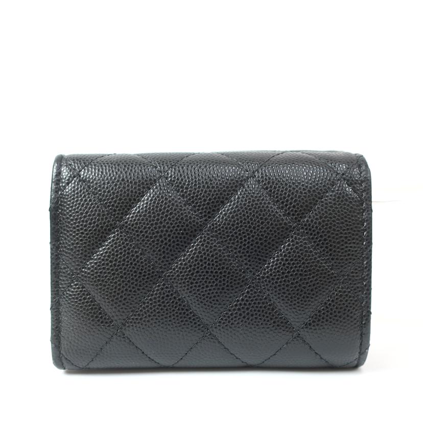 【美品】CHANEL 三つ折り スモール フラップ ブラック ミニ財布 CHANEL シャネル/ブランドバッグ・小物|WonderREX-ONLINE