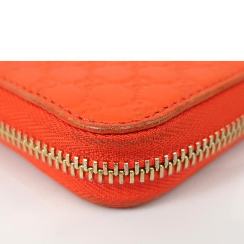 ＧＵＣＣＩ グッチ/ラウンドファスナー　長財布　オレンジ　橙　ビタミンカラー/449391//Bランク/65