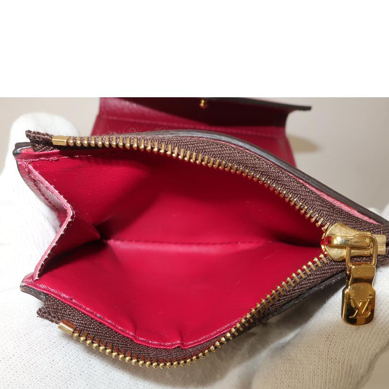 レザー皮革の種類ルイヴィトン　モノグラム　ポルトフォイユゾエ　ミニ財布　ピンク