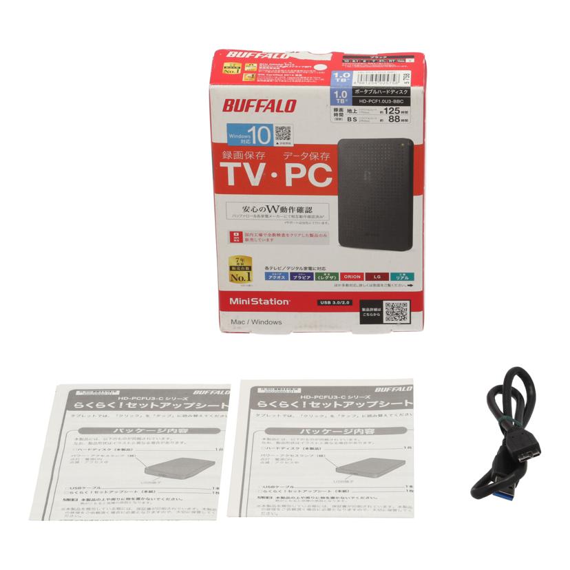 ＢＵＦＦＡＬＯ バッファロー/ポータブルＨＤＤ／１ＴＢ/HD-PCF1.0U3-BBC//40257560231452/Bランク/64