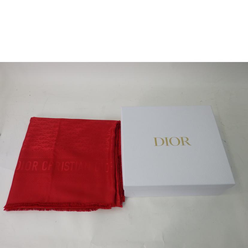 Ｃｈｒｉｓｔｉａｎ　Ｄｉｏｒ クリスチャンディオール/トロッタースカーフ／ウール７０％シルク３０％／赤//Aランク/84