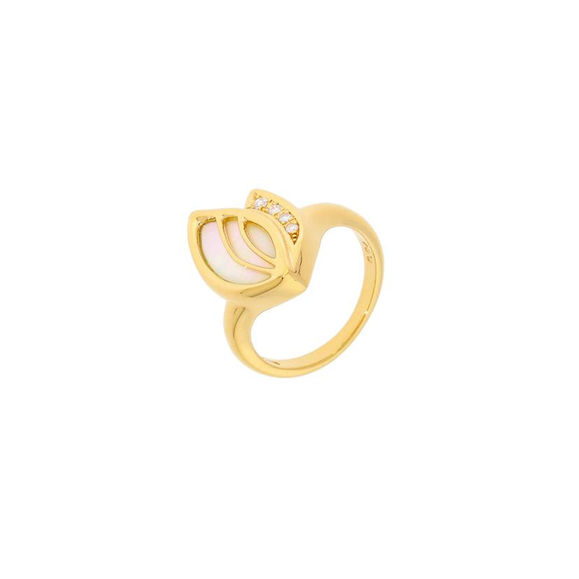 /　タサキ／Ｋ１８シェルダイヤリング０．０４ｃｔ//Aランク/75