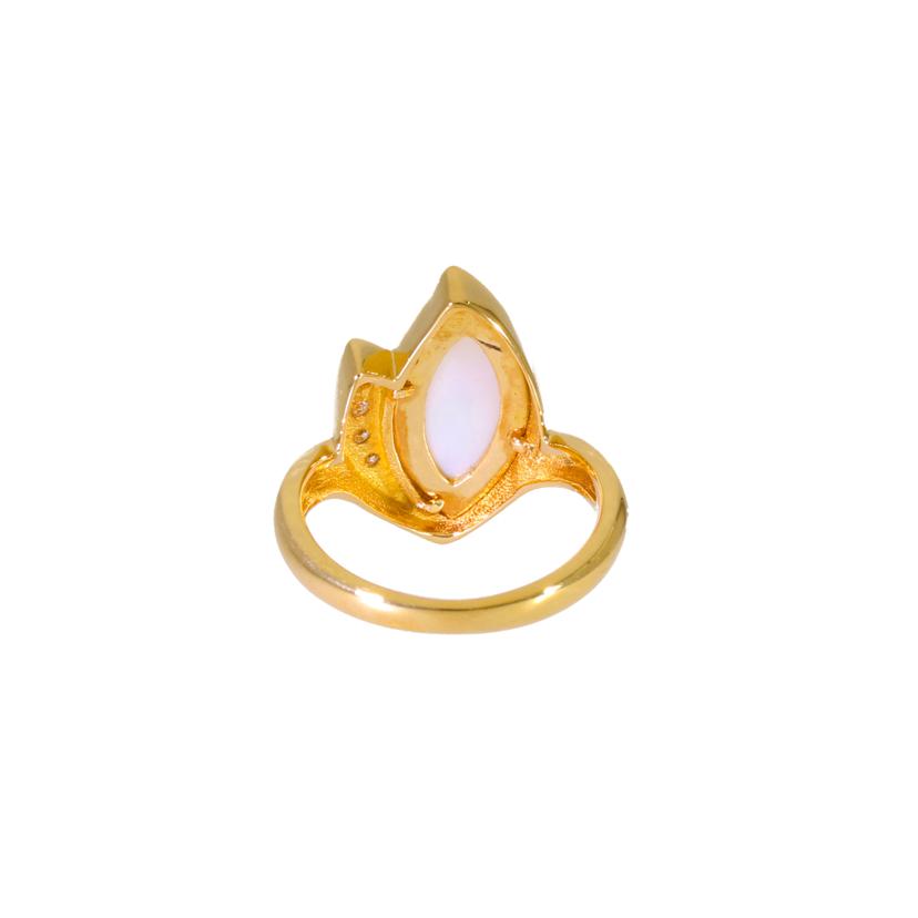 /　タサキ／Ｋ１８シェルダイヤリング０．０４ｃｔ//Aランク/75