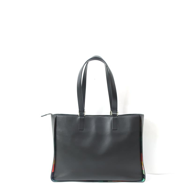Ｐａｕｌ　Ｓｍｉｔｈ ポールスミス/レザートートバッグ　ハンドバッグ　Ａ４収納可　通勤　通学　ブラック　マルチカラー//ABランク/65