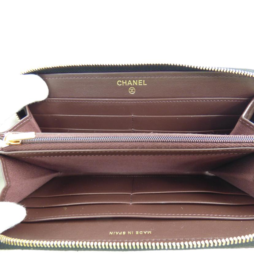 ＣＨＡＮＥＬ シャネル/ラウンドファスナー長財布／キャビアスキン//TP0H51EH/Aランク/64