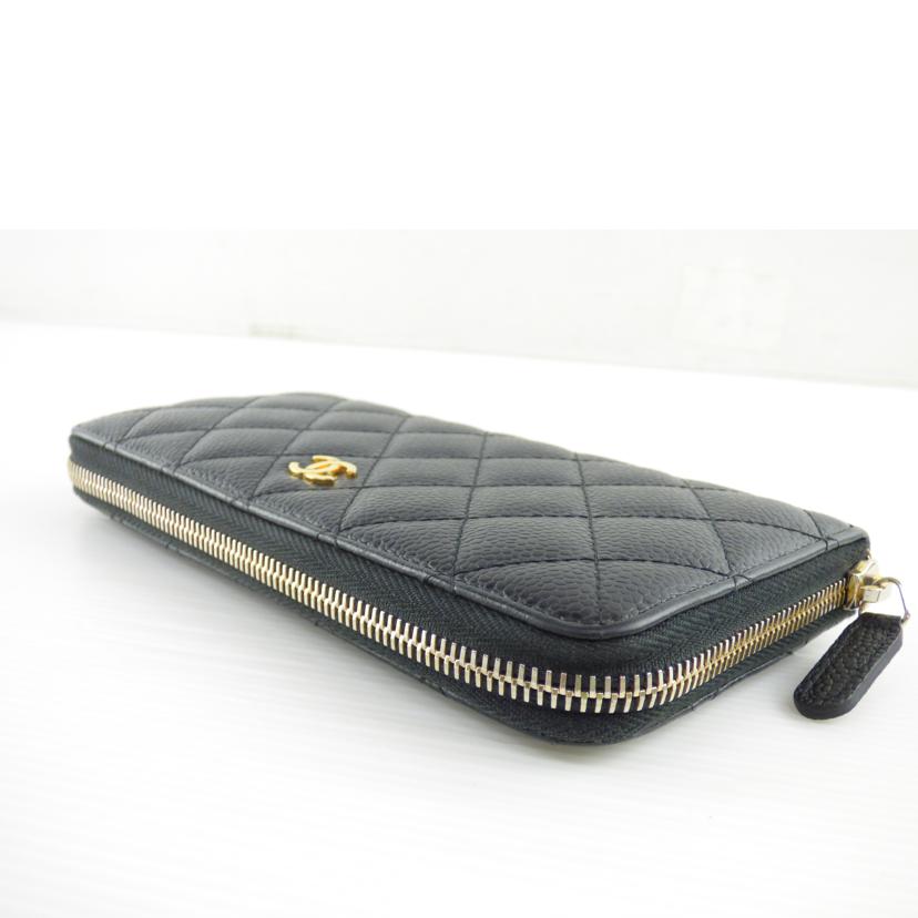 ＣＨＡＮＥＬ シャネル/キャビアスキンラウンドファスナー長財布//222*****/Bランク/64