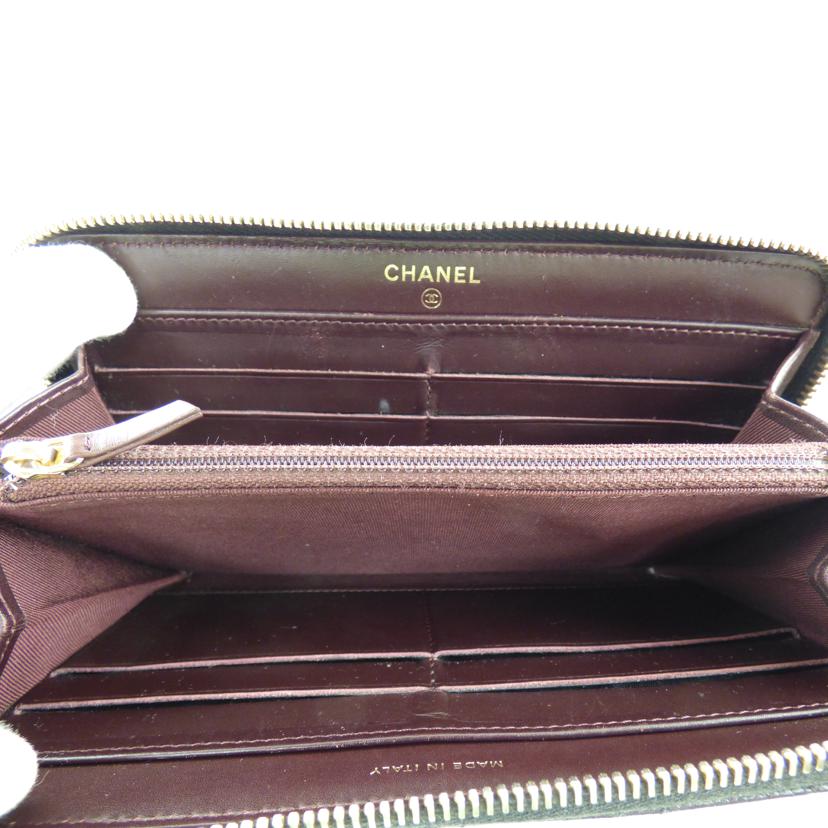 ＣＨＡＮＥＬ シャネル/キャビアスキンラウンドファスナー長財布//222*****/Bランク/64