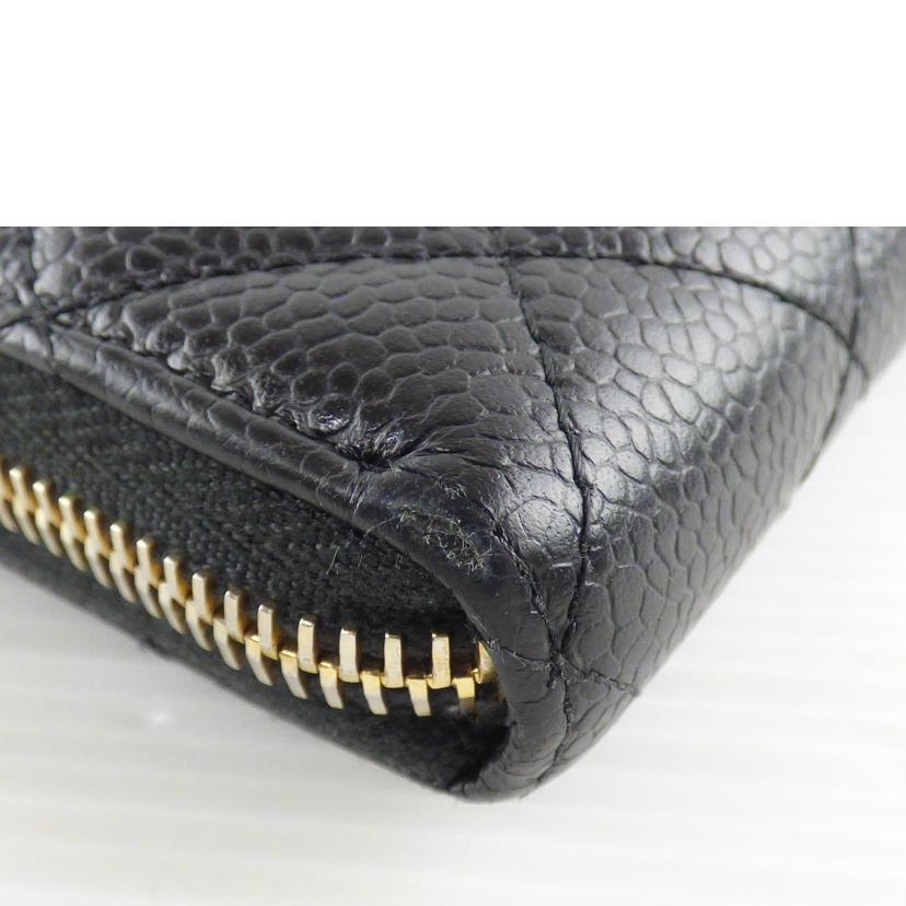 ＣＨＡＮＥＬ シャネル/キャビアスキンラウンドファスナー長財布//222*****/Bランク/64