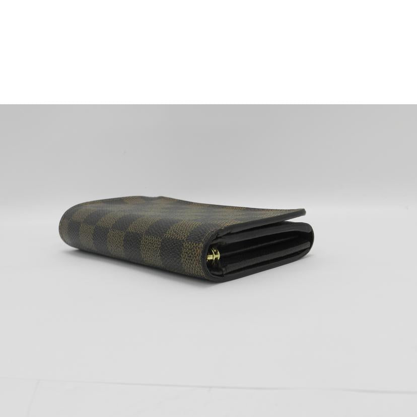 ＬＯＵＩＳ　ＶＵＩＴＴＯＮ ルイヴィトン　二つ折り財布　市松模様　/ポルトモネ・ビエトレゾール　／ダミエ・エベヌ/N61730//CA016/ABランク/69