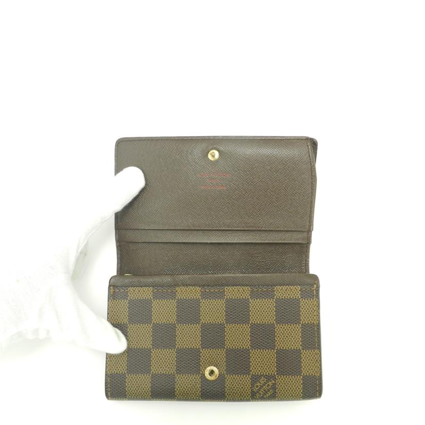 ＬＯＵＩＳ　ＶＵＩＴＴＯＮ ルイヴィトン　二つ折り財布　市松模様　/ポルトモネ・ビエトレゾール　／ダミエ・エベヌ/N61730//CA016/ABランク/69