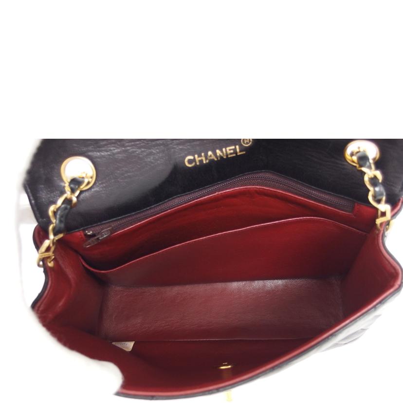 ＣＨＡＮＥＬ シャネル ココマーク/マトラッセ／ラウンドフラップ／ラムチェーンショルダーバッグ／ブラック//077****/ABランク/04