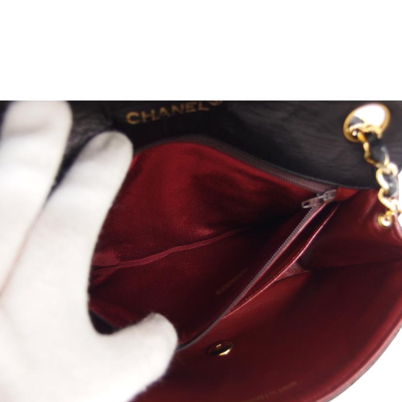 ＣＨＡＮＥＬ シャネル ココマーク/マトラッセ／ラウンドフラップ／ラムチェーンショルダーバッグ／ブラック//077****/ABランク/04