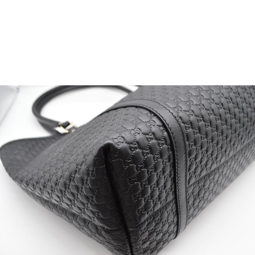 ＧＵＣＣＩ グッチ/マイクログッチシマレザートート／ノワール/449647//527***/Aランク/89