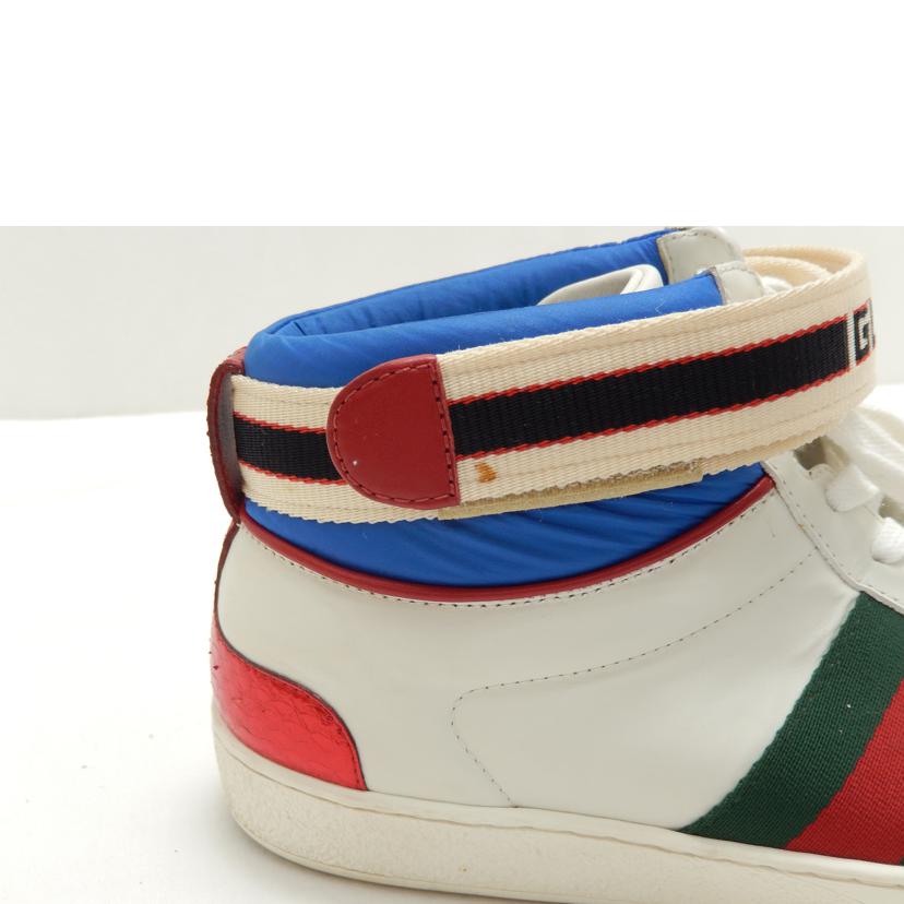 GUCCI グッチ/エースストライプハイトップスニーカー/523472/03Z/6(約25cm)/メンズスシューズ/Bランク/85【中古】