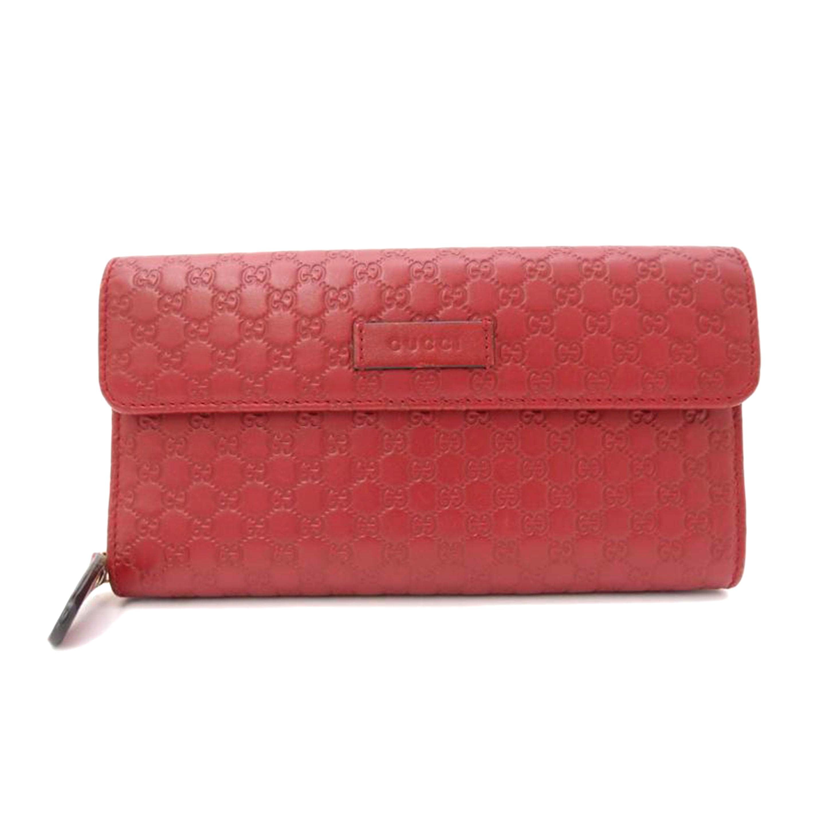 ＧＵＣＣＩ グッチ/グッチシマラウンドジップ長財布／レッド/449864//584046/ABランク/69