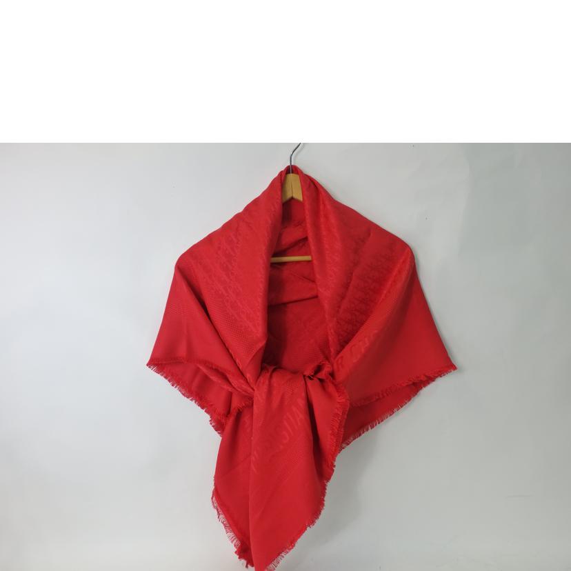 Ｃｈｒｉｓｔｉａｎ　Ｄｉｏｒ クリスチャンディオール/トロッタースカーフ／ウール７０％シルク３０％／赤//Aランク/84