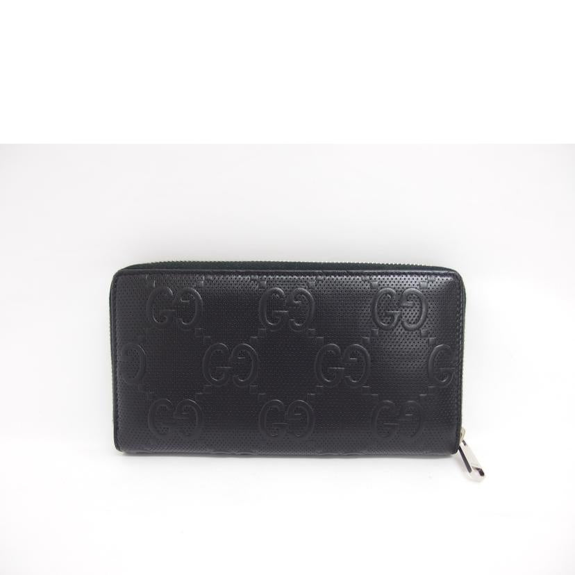 ＧＵＣＣＩ グッチ/ＧＧエンボス／ラウンドファスナー長財布／ブラック/625558//203***/Aランク/04