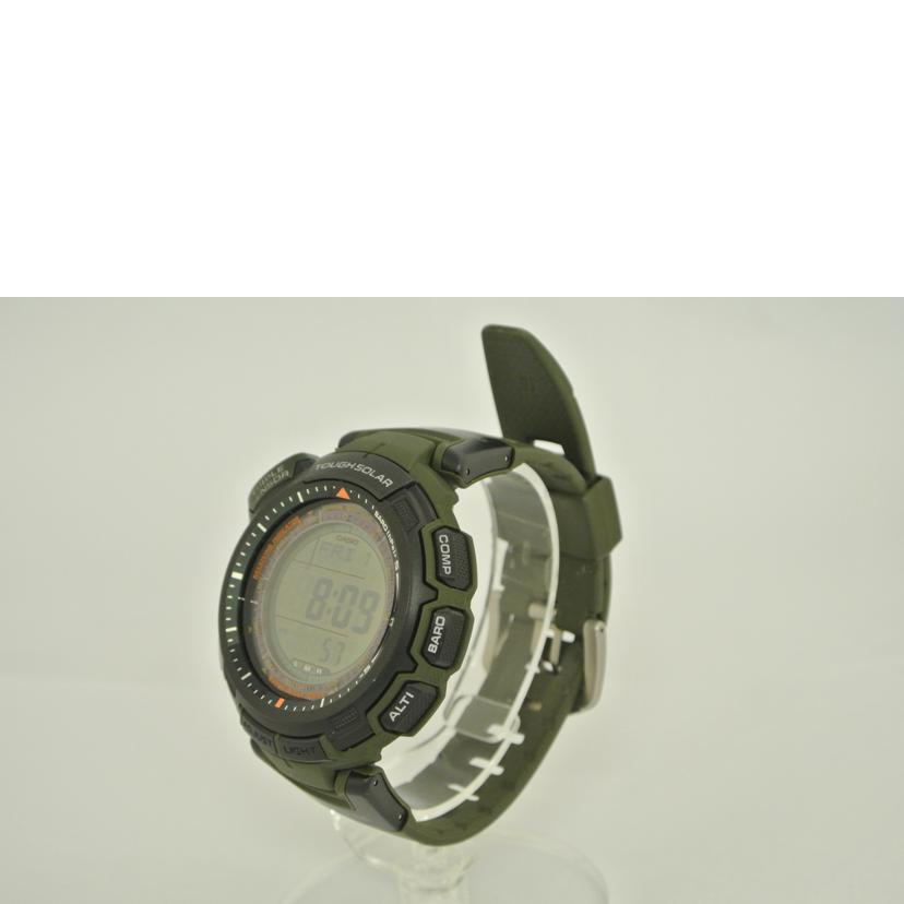 ＣＡＳＩＯ カシオ/ＰＲＯ　ＴＲＥＫ　タフソーラー　緑黒/PRW-1300J//201D36G/Bランク/87