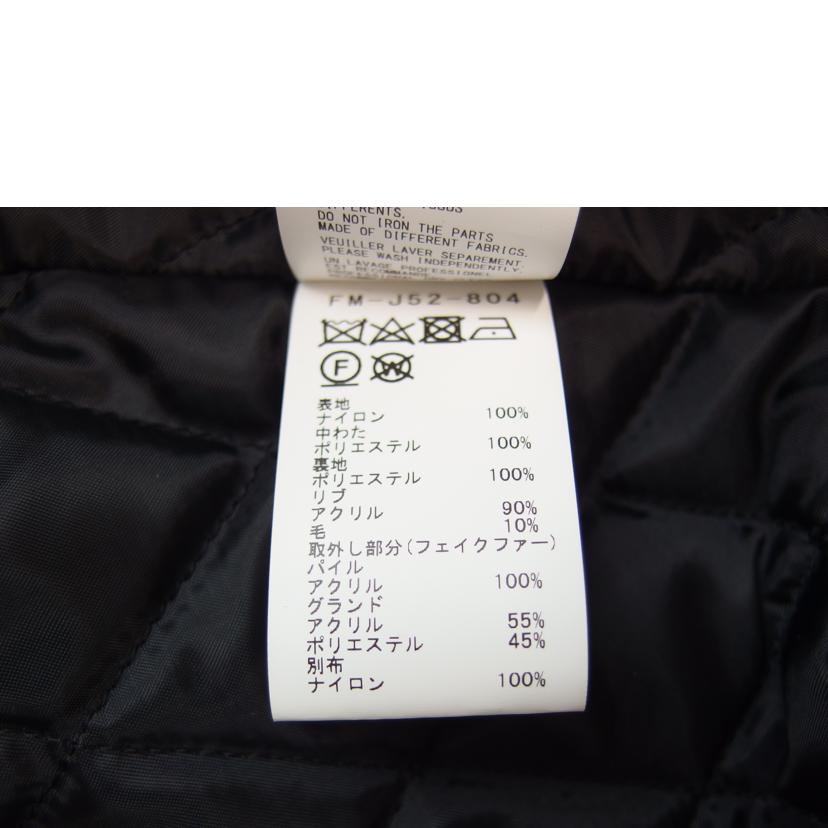 ＹＯＪＩ　ＹＡＭＡＭＯＴＯ/ＹＯＪＩ　ＹＡＭＡＭＯＮＯ　ＭＡ－１　ファー取り外し可能　ブラック　サイズ２/FM J52 804//ABランク/83