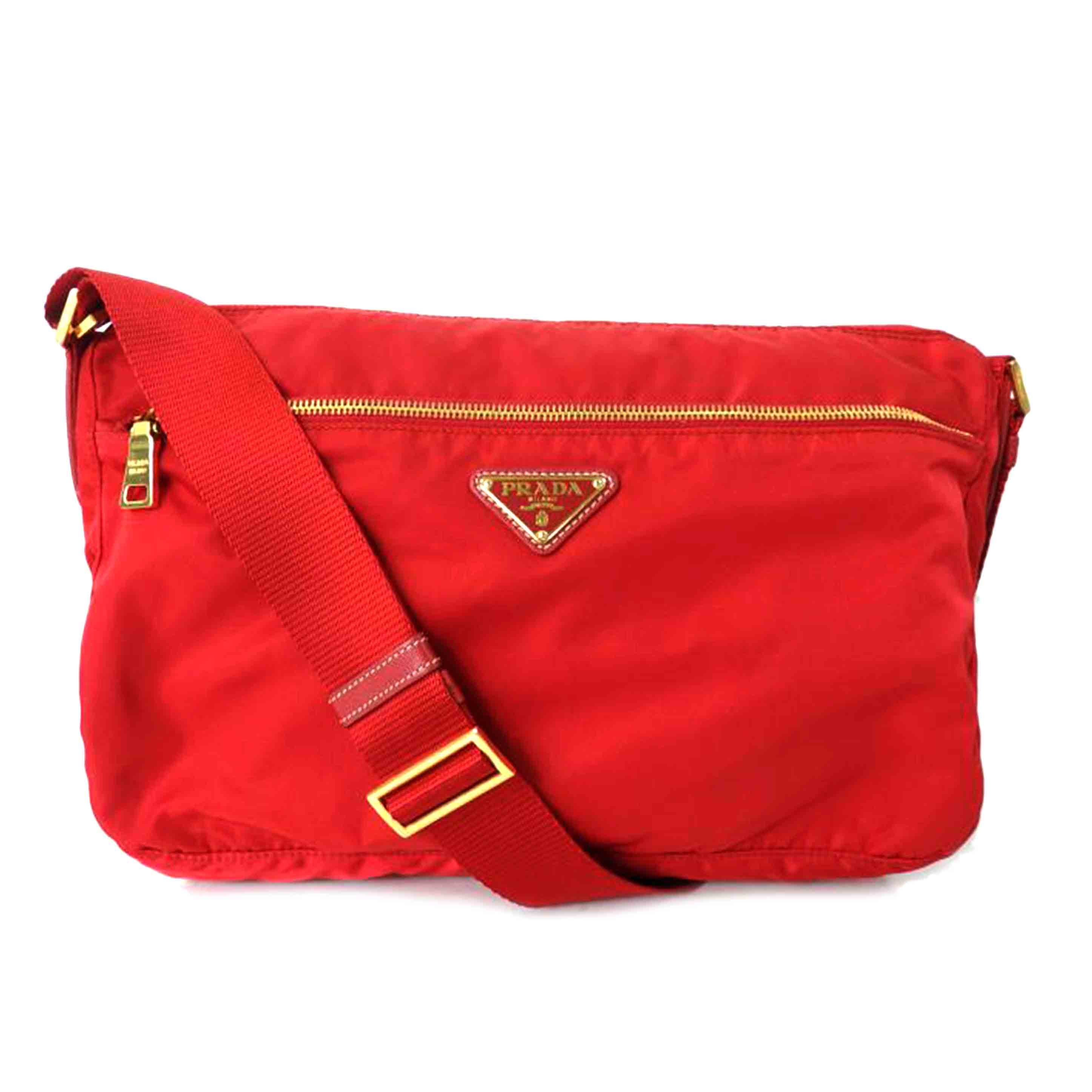 ＰＲＡＤＡ プラダ/ナイロンショルダーバッグ／ＶＥＬＡ／ＲＯＳＳＯ/BT0742//199/ABランク/84