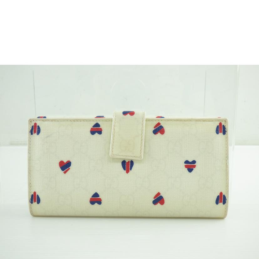 ＧＵＣＣＩ グッチ/ＧＧ　ＰＶＣレザーリボンハート長財布/212104//214*/Bランク/64