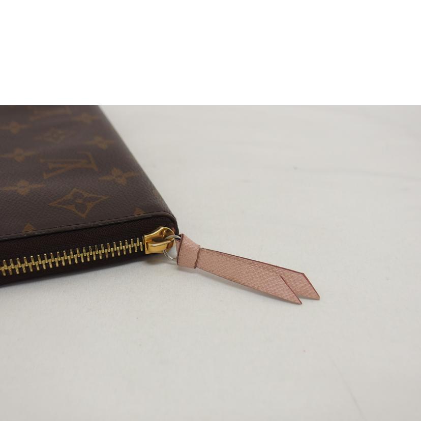 ＬＶ ルイ･ヴィトン ラウンドファスナー長財布 ブラウン ピンク/ポルトフォイユ・クレマンス／ダミエ／ローズバレリーヌ/N41626//ICﾁ***/ABランク/04