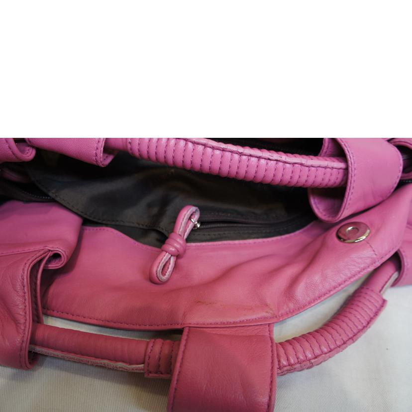 ＬＯＥＷＥ ロエベ/ナッパアイレレザーピンクアナグラムロゴ//Aランク/92