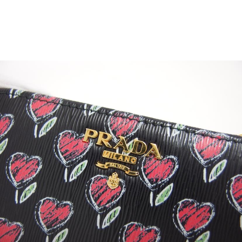 ＰＲＡＤＡ プラダ/Ｌ字ジップ二つ折りコンパクト財布／チューリップ/ML018//107/ABランク/04