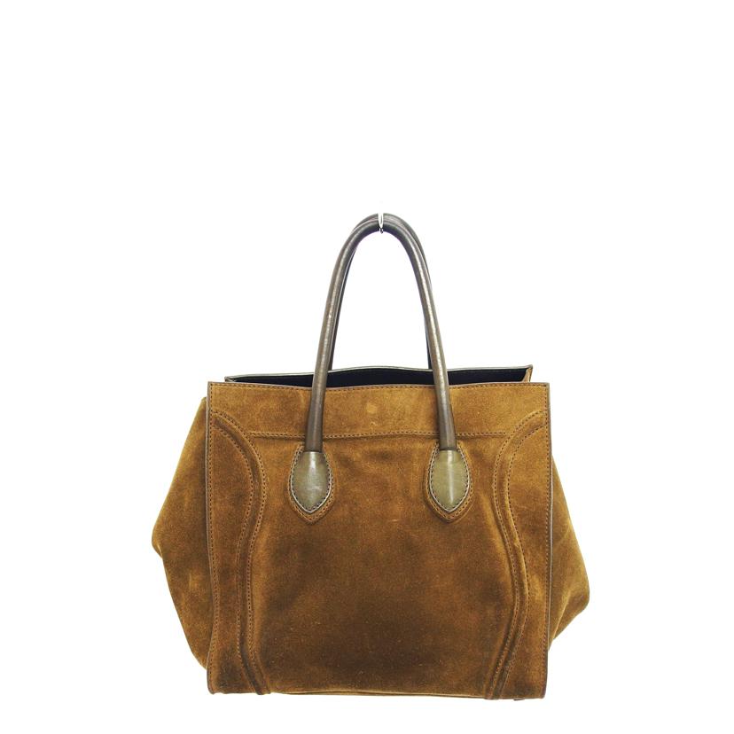 ＣＥＬＩＮＥ セリーヌ ハンドバッグ/スモールスクエア　ラゲージ　ファントム／トートバッグ／スエード／カーキ/169953JOC//ABランク/04