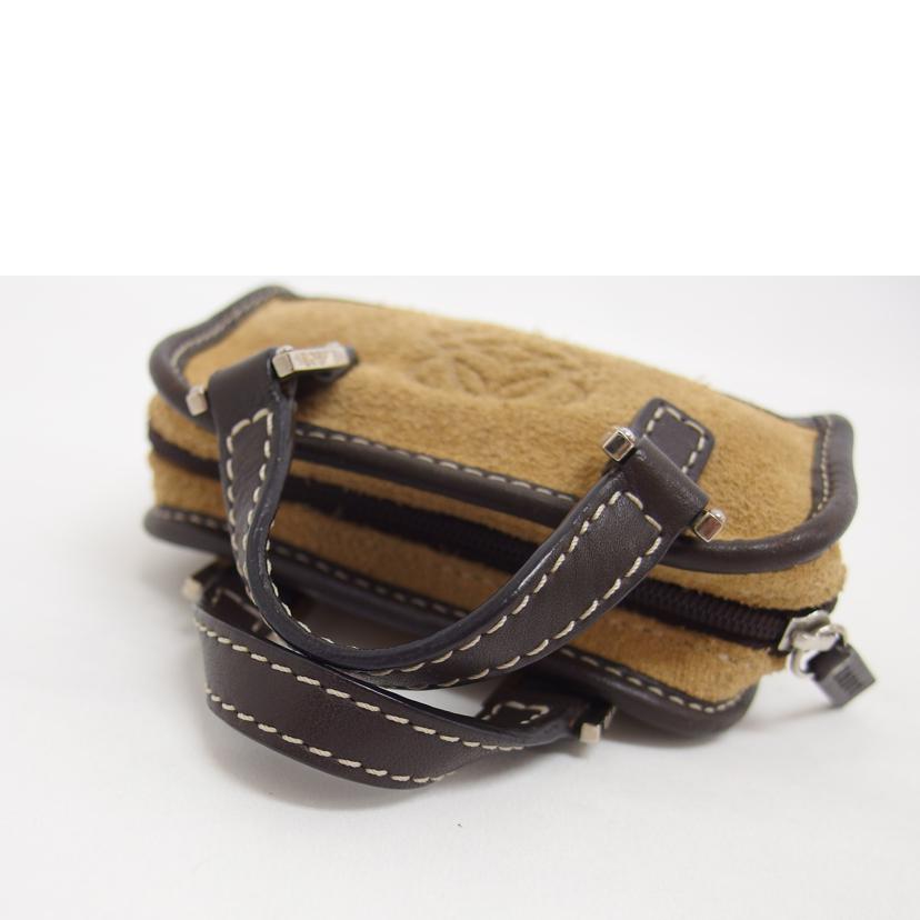ＬＯＥＷＥ ロエベ 2WAY ハンドバッグ キーリング付き スエード ブラウン ベージュ/アマソナ／マイクロミニ／ショルダーバッグ/290612//ABランク/04