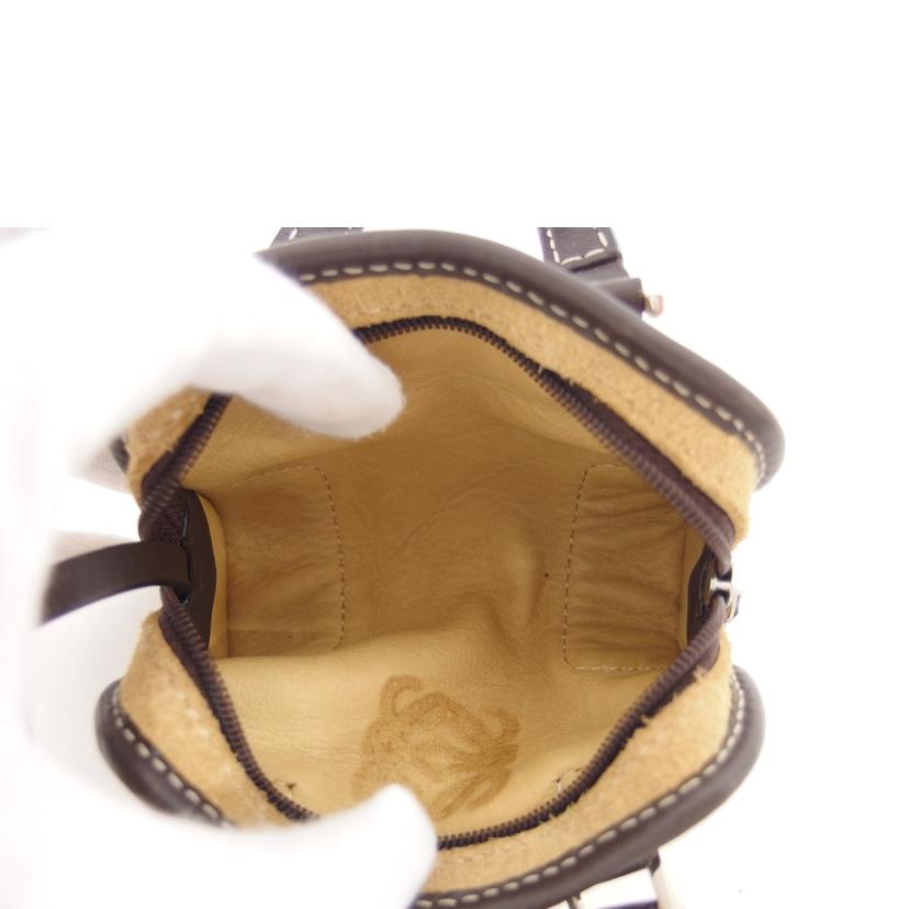 ＬＯＥＷＥ ロエベ 2WAY ハンドバッグ キーリング付き スエード ブラウン ベージュ/アマソナ／マイクロミニ／ショルダーバッグ/290612//ABランク/04