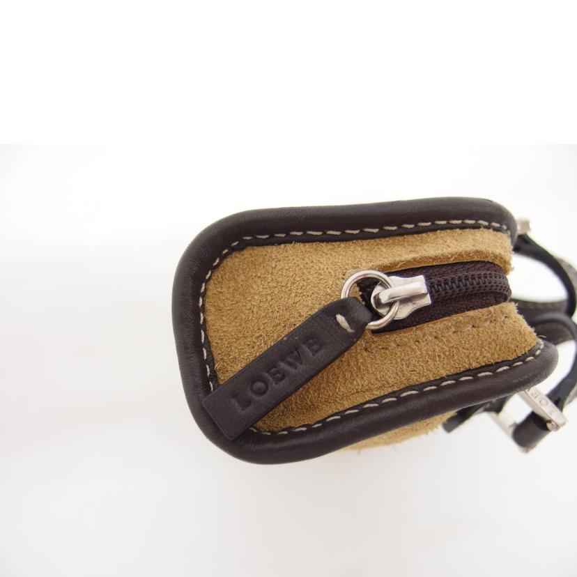 ＬＯＥＷＥ ロエベ 2WAY ハンドバッグ キーリング付き スエード ブラウン ベージュ/アマソナ／マイクロミニ／ショルダーバッグ/290612//ABランク/04