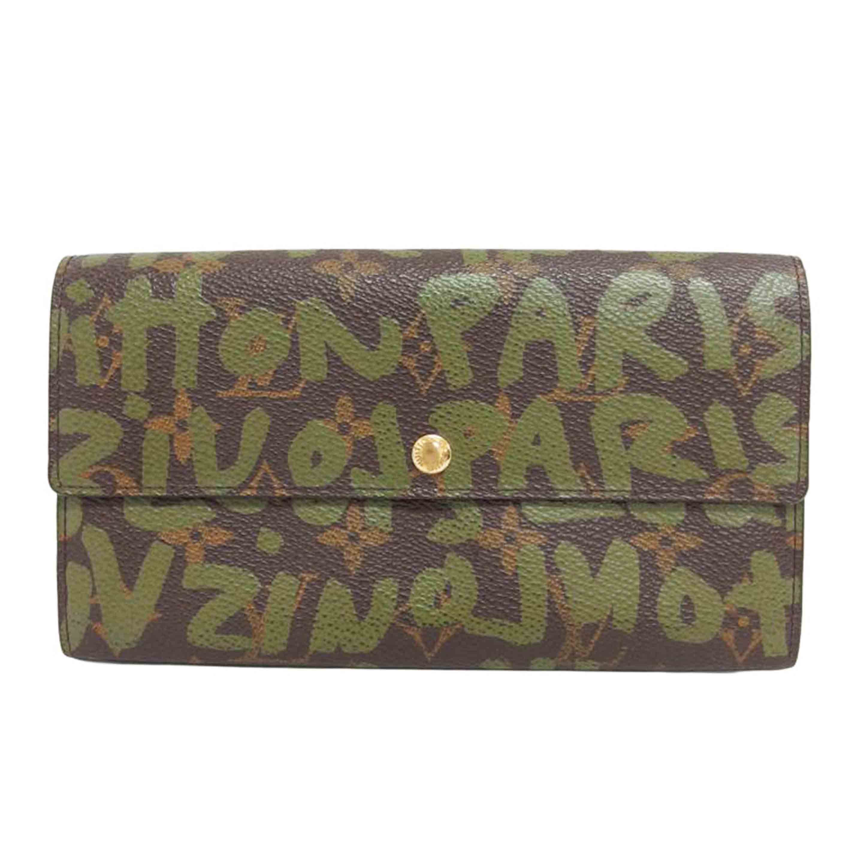 ＬＶ ルイ･ヴィトン LOUIS VUITTON 長財布 ブラウン カーキ/ポルトモネ・クレディ／モノグラム／グラフィティ/M92188//TH0***/ABランク/04