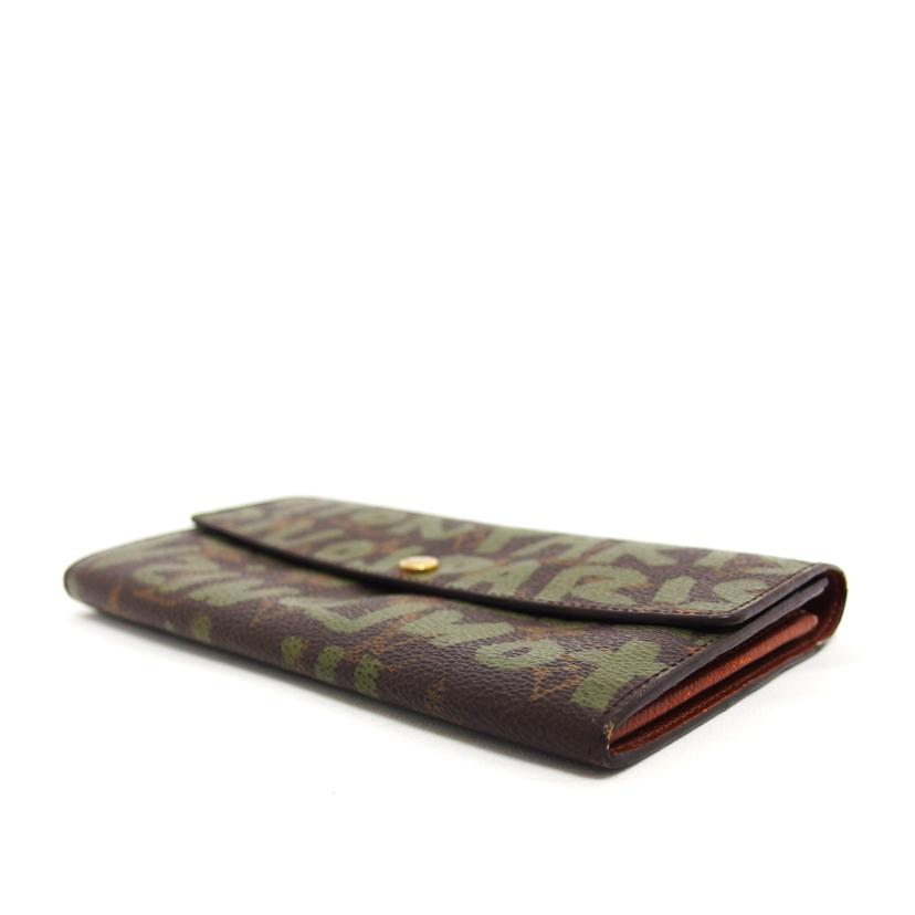 ＬＶ ルイ･ヴィトン LOUIS VUITTON 長財布 ブラウン カーキ/ポルトモネ・クレディ／モノグラム／グラフィティ/M92188//TH0***/ABランク/04