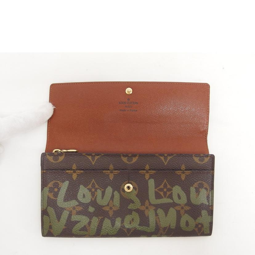 ＬＶ ルイ･ヴィトン LOUIS VUITTON 長財布 ブラウン カーキ/ポルトモネ・クレディ／モノグラム／グラフィティ/M92188//TH0***/ABランク/04