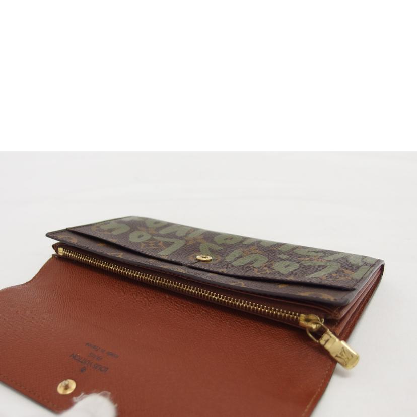 ＬＶ ルイ･ヴィトン LOUIS VUITTON 長財布 ブラウン カーキ/ポルトモネ・クレディ／モノグラム／グラフィティ/M92188//TH0***/ABランク/04
