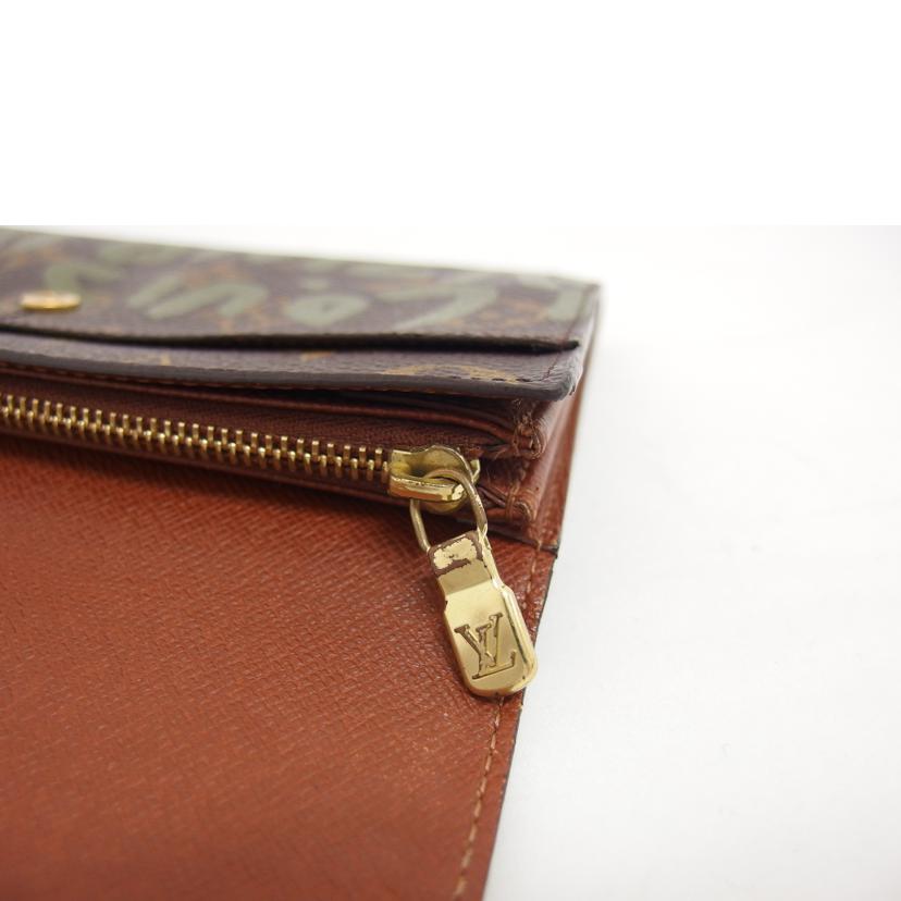 ＬＶ ルイ･ヴィトン LOUIS VUITTON 長財布 ブラウン カーキ/ポルトモネ・クレディ／モノグラム／グラフィティ/M92188//TH0***/ABランク/04