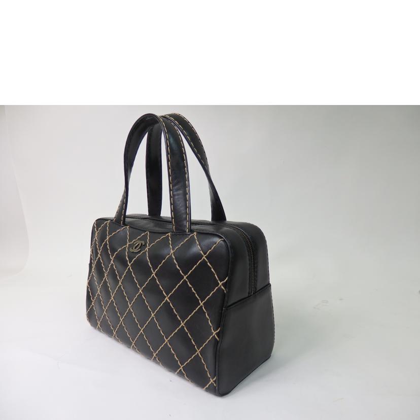 ＣＨＡＮＥＬ シャネル/ココマーク／ワイルドステッチバッグ／黒//6558490/ABランク/84