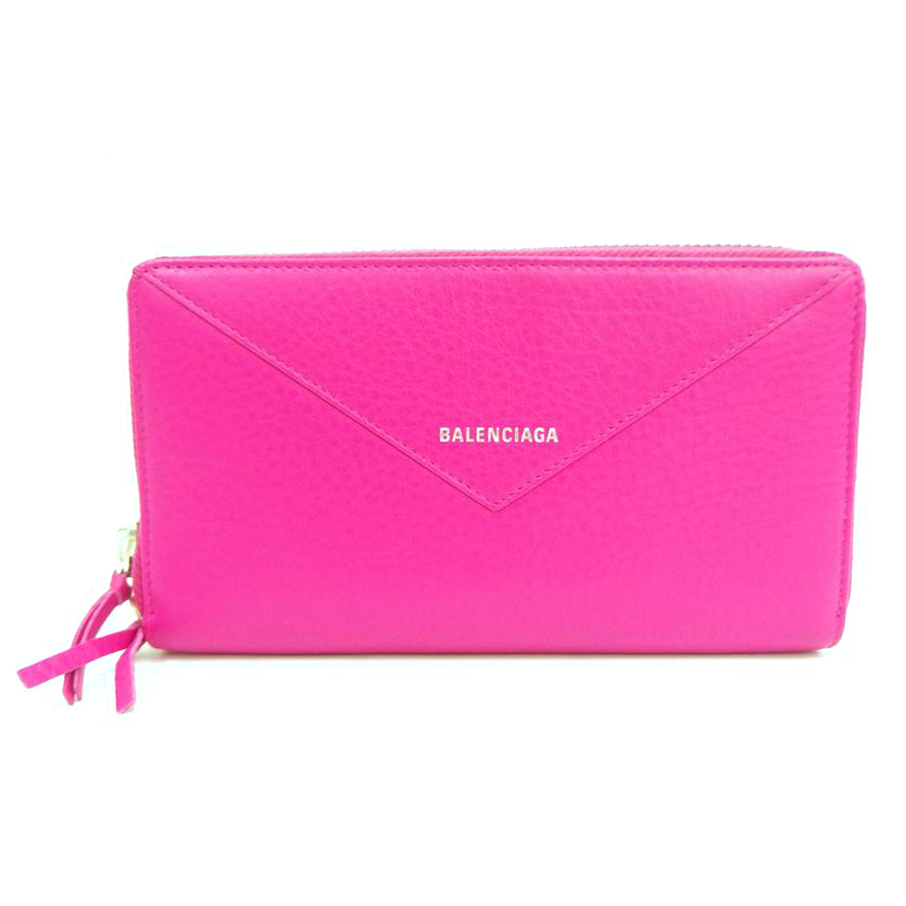 ＢＡＬＥＮＣＩＡＧＡ ﾊﾞﾚﾝｼｱｶﾞ/ペーパーコンチネンタル／ラウンドファスナー長財布/381226//Aランク/82