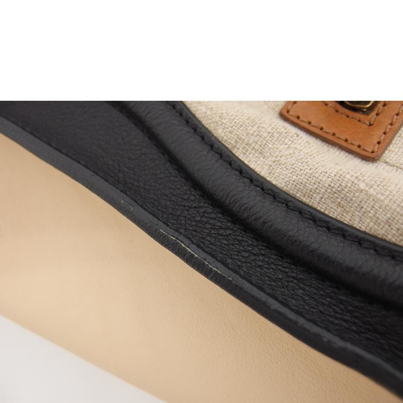 ＣＥＬＩＮＥ　 セリーヌ ハンドバッグ ベージュ ブラウン ブラック/ラゲージマイクロショッパー／トートバッグ／レザー×キャンバス/167792HJT//ABランク/04