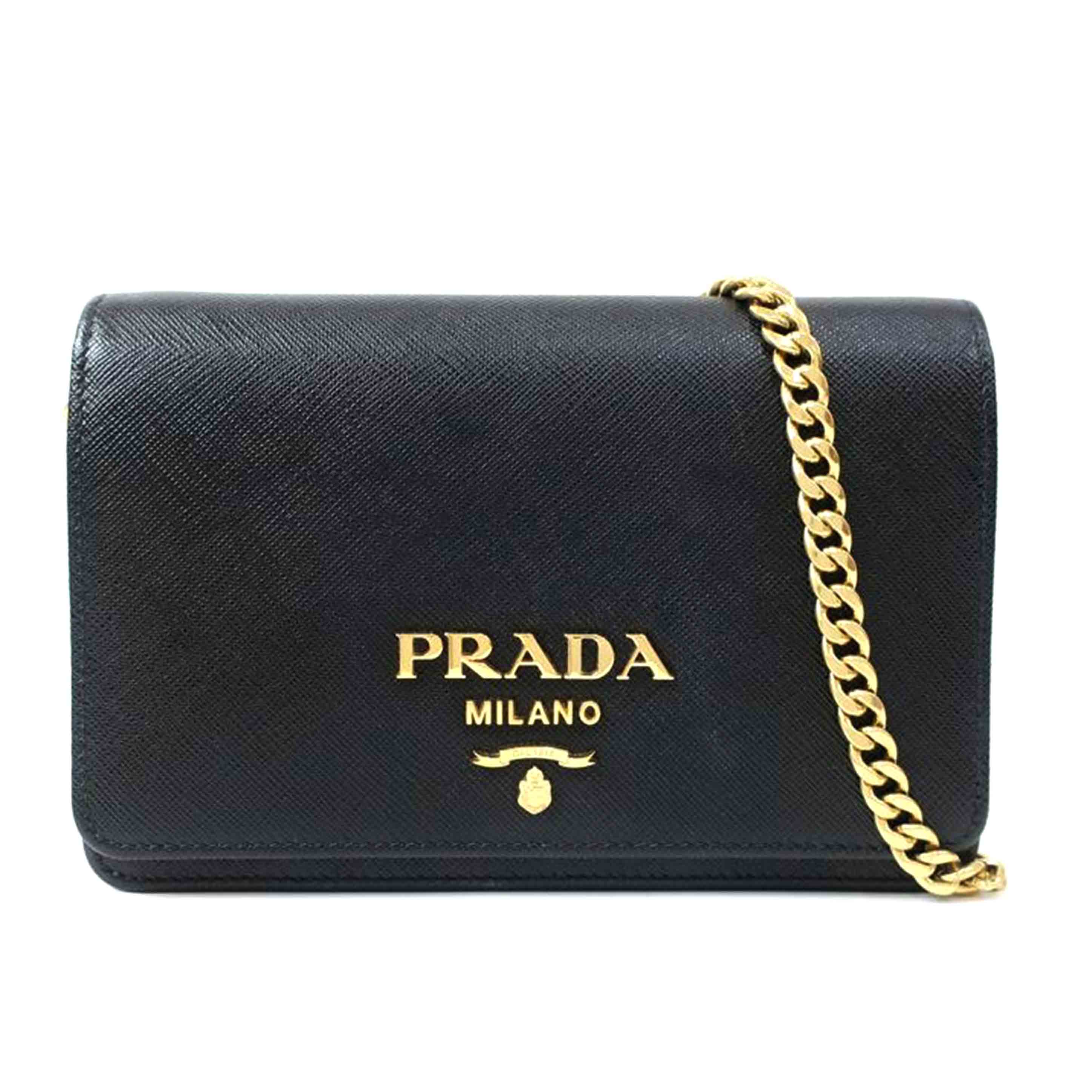 ＰＲＡＤＡ プラダ/サフィアーノ　チェーンウォレット　ショルダーバッグ　２ＷＡＹ　ブラック　/1BP006//ABランク/65
