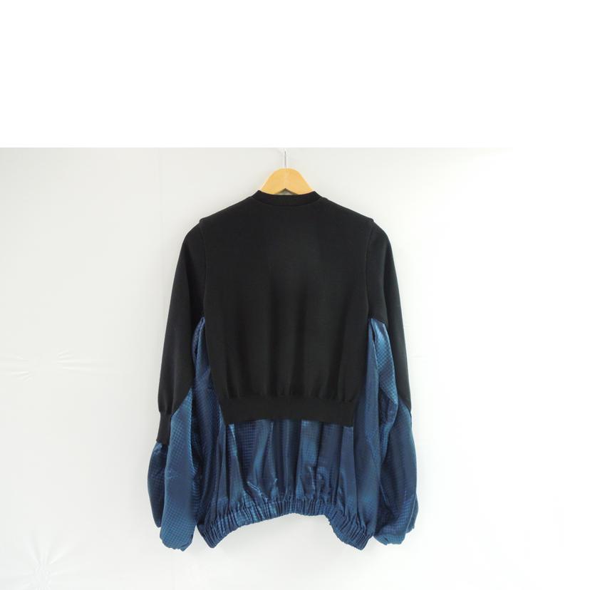 ｎｏｉｒ　ｋｅｉ　ｎｉｎｏｍｉｙａ　ＣＯＭＭＥ　ｄｅｓ　ＧＡＲＣＯＮＳ/ｎｏｉｒ　ｋｅｉ　ｎｉｎｏｍｉｙａ　ＣＯＭＭＥ　ｄｅｓ　ＧＡＲＣＯＮＳ　異素材ニットブラウス　ブラック・ブルー　サイズＭ/3Ｈ－N004//ABランク/83
