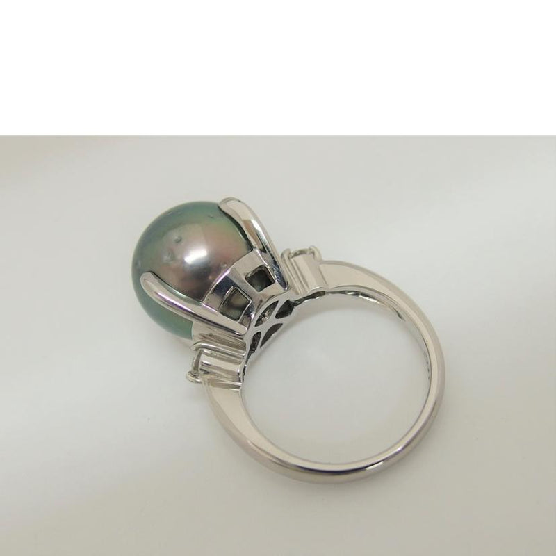/Ｐｔ９００ブラックパール１４ｍｍダイヤリング/12.2g//D0.20/Aランク/04