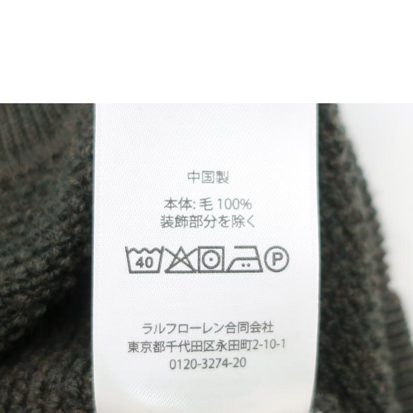 ＲＡＬＰＨ　ＬＡＵＲＥＮ ラルフローレン/スリムフィット　テクスチャード　ウォッシャブルウールセーター／Ｍサイズ／ダークグリーン/MNPOSWE16821588//Aランク/65