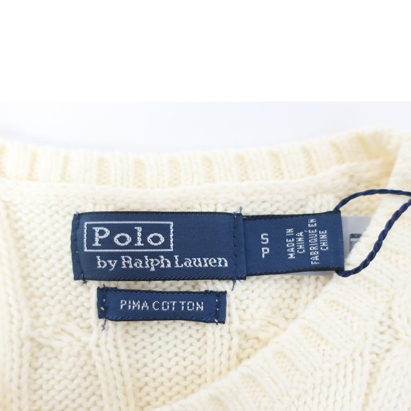 ＲＡＬＰＨ　ＬＡＵＲＥＮ ラルフローレン/ケーブルニット　コットンクルーネックセーター／Ｓサイズ／１０１ナチュラル/WMPOSWENC020651//SAランク/65